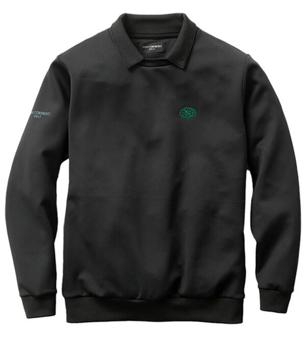 「＜トランスコンチネンツゴルフ＞伸感覚！技ありポロトレーナー（メンズトレーナー）」｜ブラック