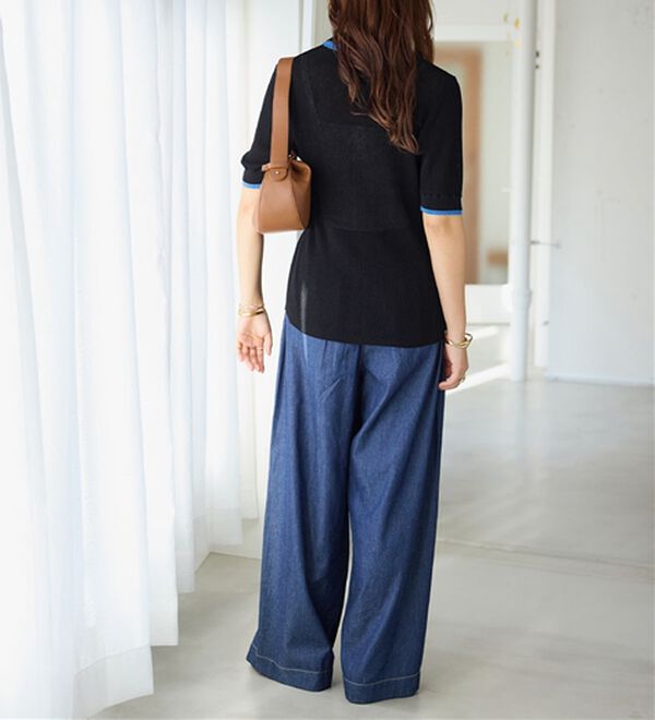 Viola e Viola（ヴィオラ エ ヴィオラ）の「アソートシアーリブニットポロシャツ（ポロシャツ）」｜詳細画像