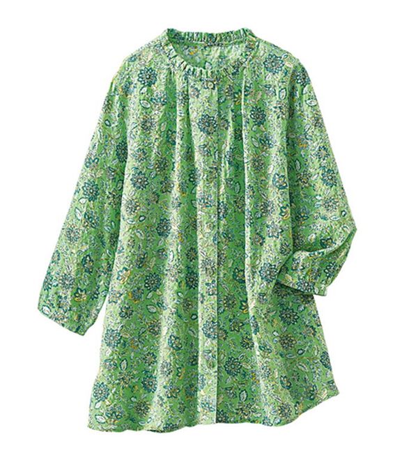 BELLUNA（ベルーナ）の「ナチュラル柄プリントブラウス（チュニック）」｜詳細画像