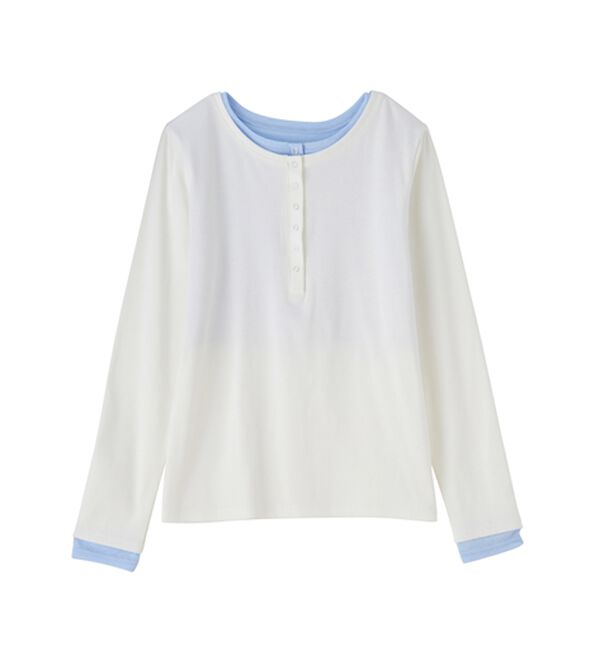 RANAN（ラナン）の「レイヤードヘンリーネックリブTシャツ（カットソー）」｜詳細画像
