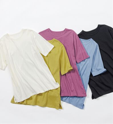 BELLUNA（ベルーナ）の「【５枚組】汗ジミ対策強撚綿１００％Ｔシャツ（Tシャツ）」