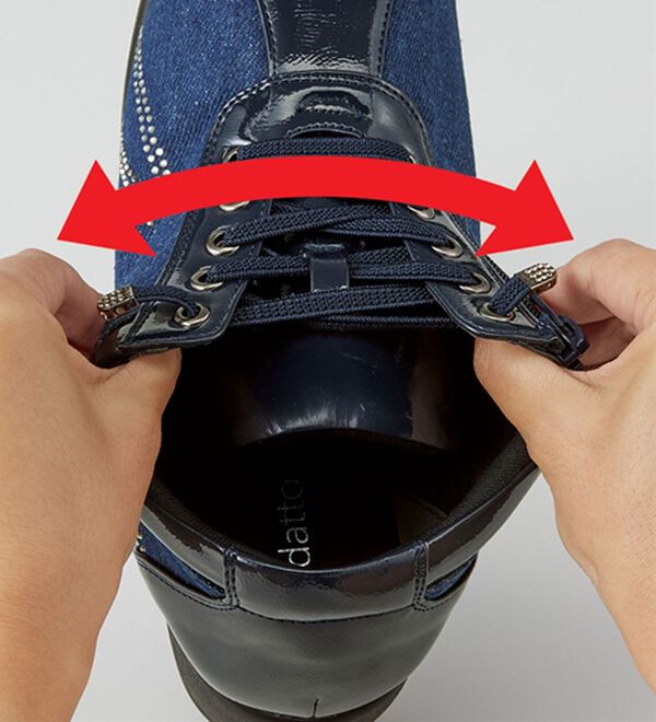 「煌めきストレッチ４Ｅ美脚見せエアシューズ（スニーカー）」｜詳細画像