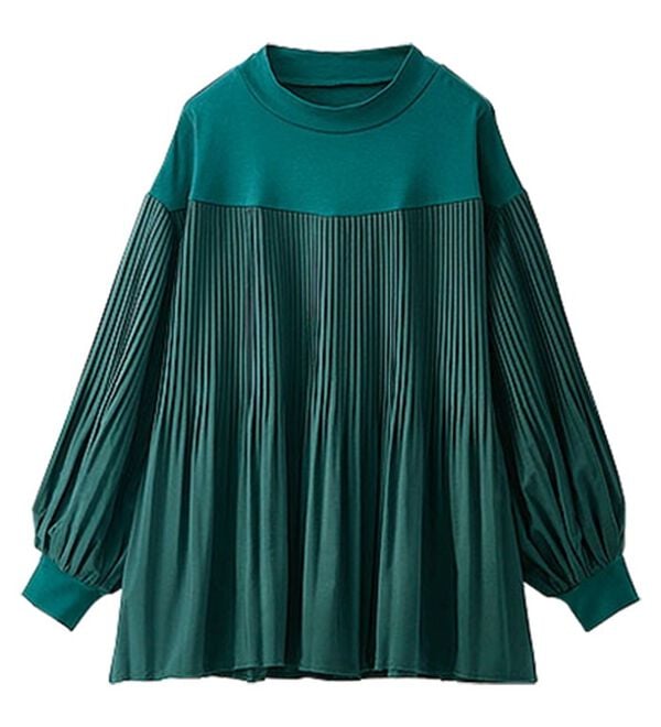 BELLUNA（ベルーナ）の「カットソー&times;プリーツ切替プルオーバー（カットソー）」｜詳細画像