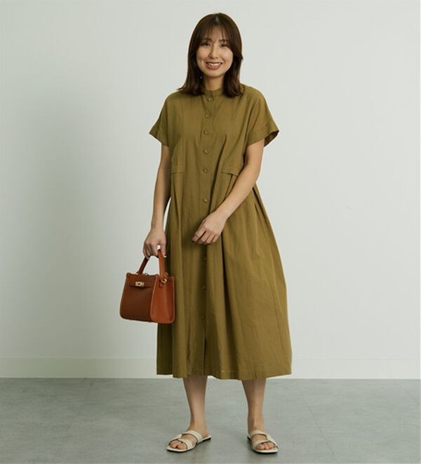 BELLUNA（ベルーナ）の「コットンリネンタック使いゆったりワンピース（その他ワンピース）」｜詳細画像