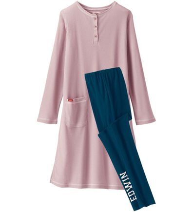 BELLUNA（ベルーナ）の「【ＥＤＷＩＮ】パンツ付ワッフル素材ワンピースルームウェア（パジャマ・ルームウェア）」