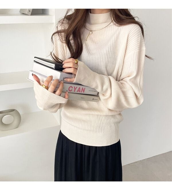 GeeRA（ジーラ）の「ボリュームスリーブハイネックニット（ニット・セーター）」｜詳細画像