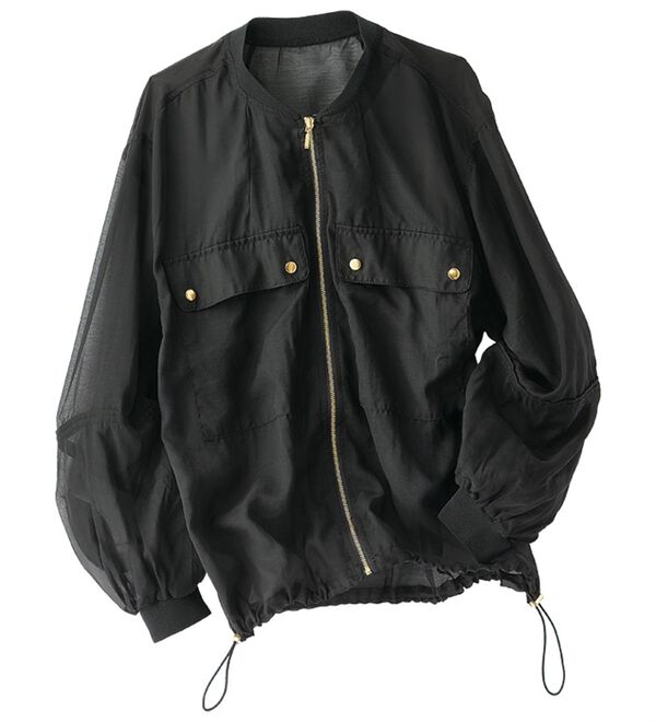 BELLUNA（ベルーナ）の「ゴールドジップシアーブルゾン（パーカー）」｜詳細画像