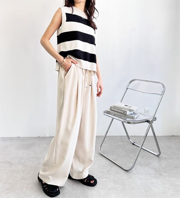 体型カバー】上品なのにラクちんワイドパンツ - ベルーナ【公式】