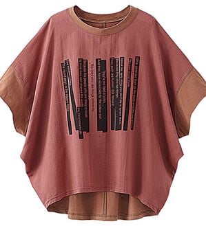 BELLUNA（ベルーナ）の「異素材使いロゴデザインプルオーバー（カットソー）」｜ブラウン系