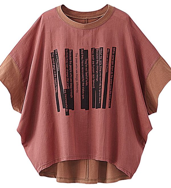 BELLUNA（ベルーナ）の「異素材使いロゴデザインプルオーバー（カットソー）」｜ブラウン系