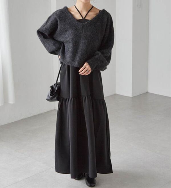 RANAN（ラナン）の「シャギーニット&times;キャミワンピースセット（その他ワンピース）」｜詳細画像