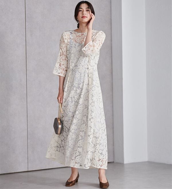 RANAN（ラナン）の「バックリボンデザインレースワンピース（その他ワンピース）」｜詳細画像