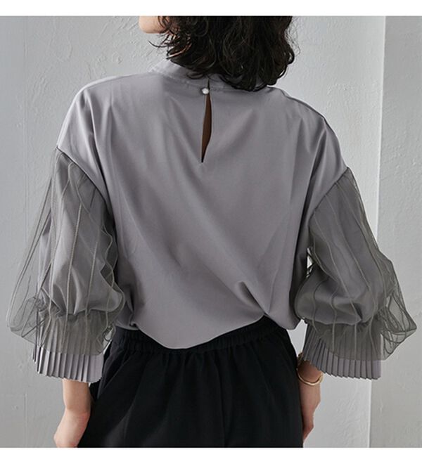 RANAN（ラナン）の「ボリュームフリル袖シアーブラウス（ブラウス）」｜詳細画像