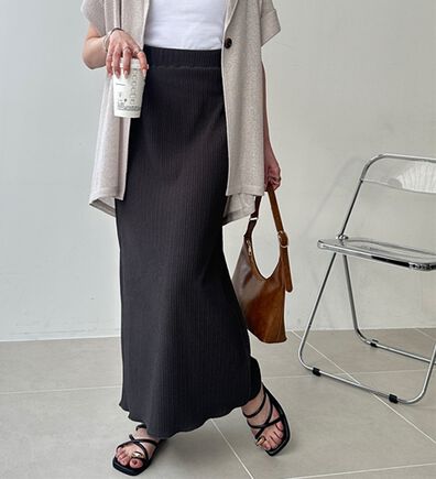 GeeRA（ジーラ）の「セルフカット美脚魅せタイトスカート（ロングスカート）」