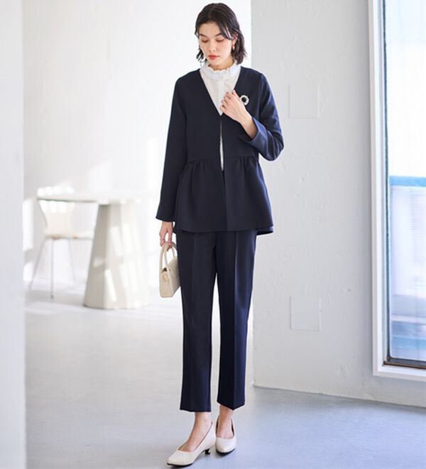 2点セット】ペプラムジャケットセットアップスーツ - ベルーナ【公式】