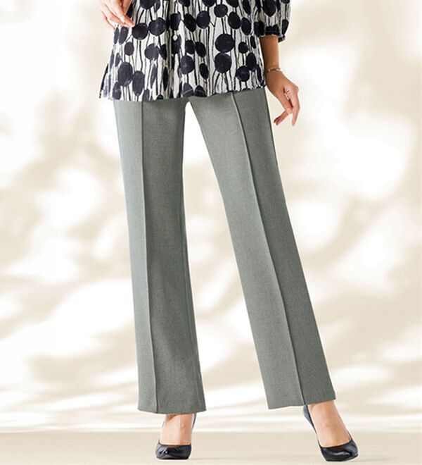 BELLUNA（ベルーナ）の「おでかけに嬉しい快適ストレッチ素材パンツ（フルレングスパンツ）」｜グレー