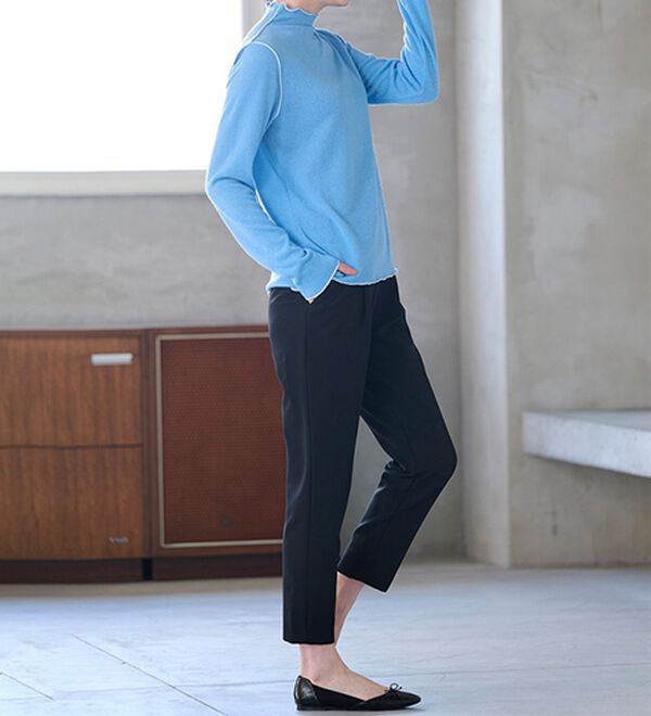 RANAN（ラナン）の「前後２ＷＡＹ！メロウ使いニットソーフリルプルオーバー（カットソー）」｜詳細画像