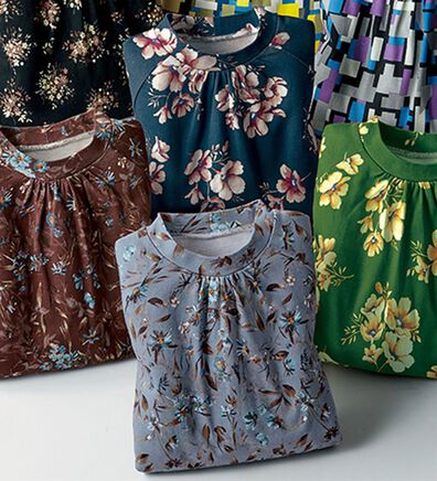 BELLUNA（ベルーナ）の「超長綿１００％彩りプリントチュニック（カットソー）」