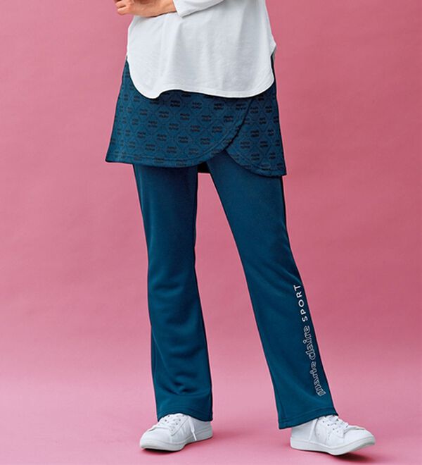 BELLUNA（ベルーナ）の「【マリ・クレールスポール】スカート付ジャージパンツ（フルレングスパンツ）」｜ネイビー