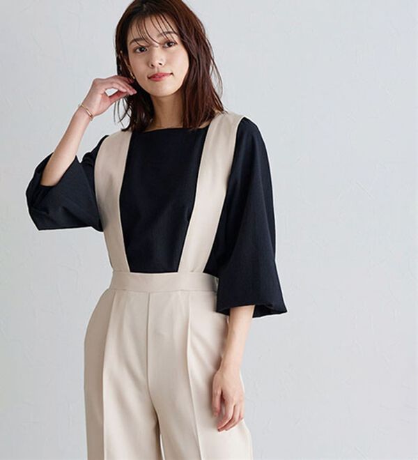 Pierrot（ピエロ）の「スクエアネックボリュームブラウス（ブラウス）」｜詳細画像