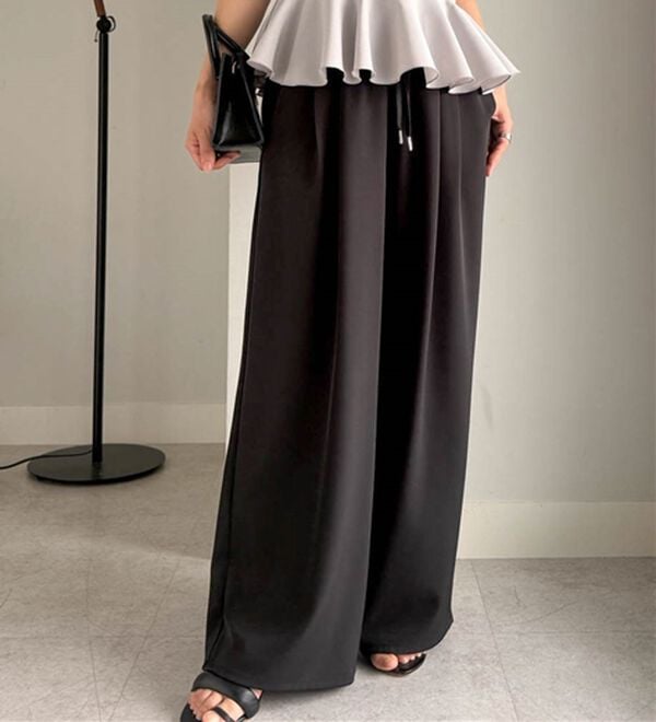 RANAN（ラナン）の「ひんやり！とろみ2タック体型カバーパンツ（フルレングスパンツ）」｜詳細画像