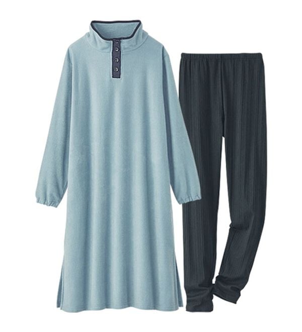 BELLUNA（ベルーナ）の「【レギンス付】すぐ快適！フリースワンピース（カットソーワンピース）」｜詳細画像