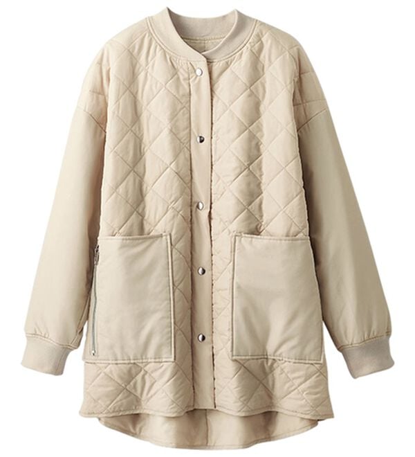 BELLUNA（ベルーナ）の「軽い着心地！ビッグポケット付キルトコート（ハーフコート）」｜詳細画像