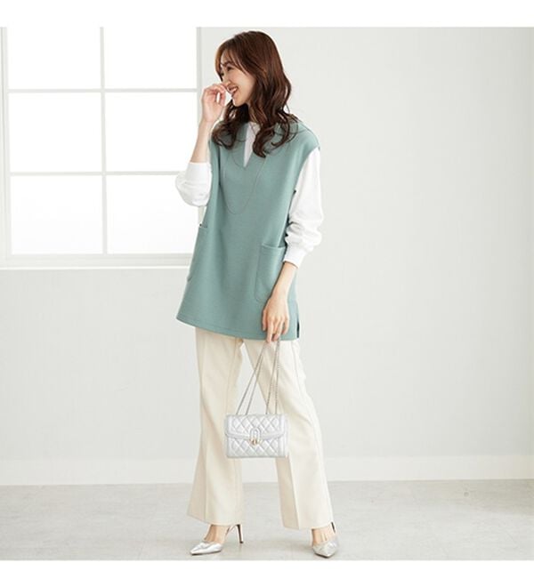 BELLUNA（ベルーナ）の「ポケット付ベストアンサンブル（アンサンブル）」｜詳細画像