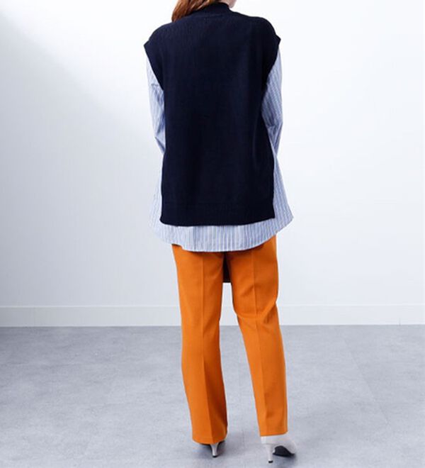 BELLUNA（ベルーナ）の「シャツレイヤード風ニットプルオーバー（ニット・セーター）」｜詳細画像