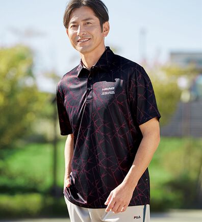 「＜ヘッド＞スポーティロゴデザインポロシャツ（メンズポロシャツ）」