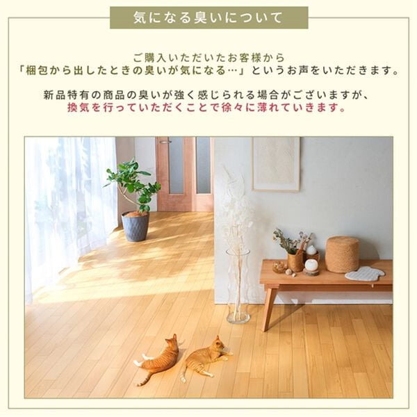 iellio（イエリオ）の「ペット対応フロアクッション＜簡単ロール式・フローリング調・防水・はっ水・抗菌・防カビ・消臭・防炎・滑りにくい・日本製＞（カーペット）」｜詳細画像