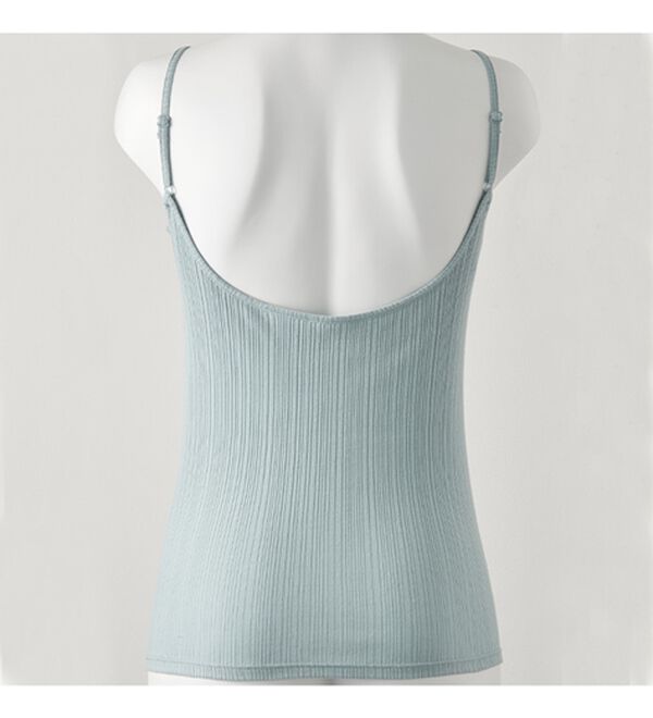 YU'NOW（ユナウ）の「カップ付ランダムリブバックオープンキャミ（ブラトップ・カップ付きインナー）」｜詳細画像