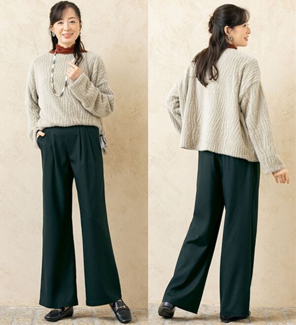 ルフラン（ルフラン）の「【２本組】日本製　紡ぎ和。イージーパンツ（その他パンツ）」｜詳細画像