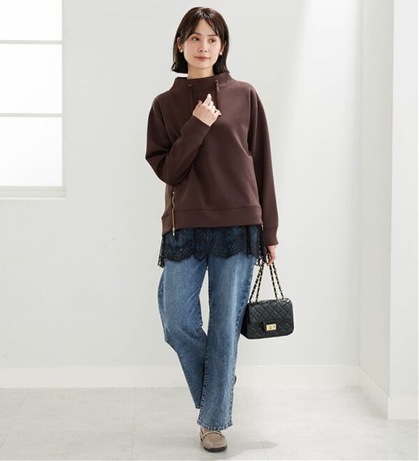 BELLUNA（ベルーナ）の「長さ調節可能！裾レース切替キャミソール（タンクトップ・キャミソール）」｜詳細画像