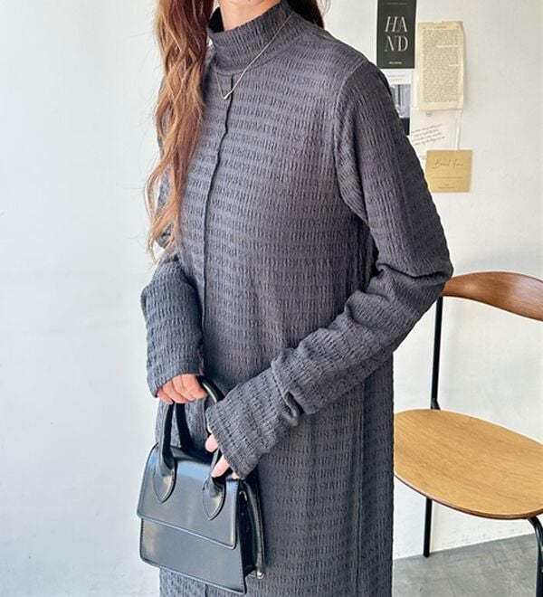 GeeRA（ジーラ）の「全骨格対応！ネックジャガードワンピ―ス（カットソーワンピース）」｜詳細画像