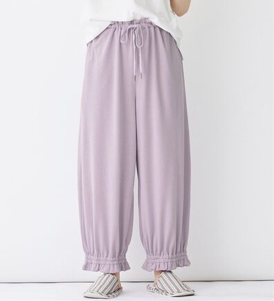 Viola e Viola（ヴィオラ エ ヴィオラ）の「やわらかパイル裾フリルゆるパンツ（その他パンツ）」
