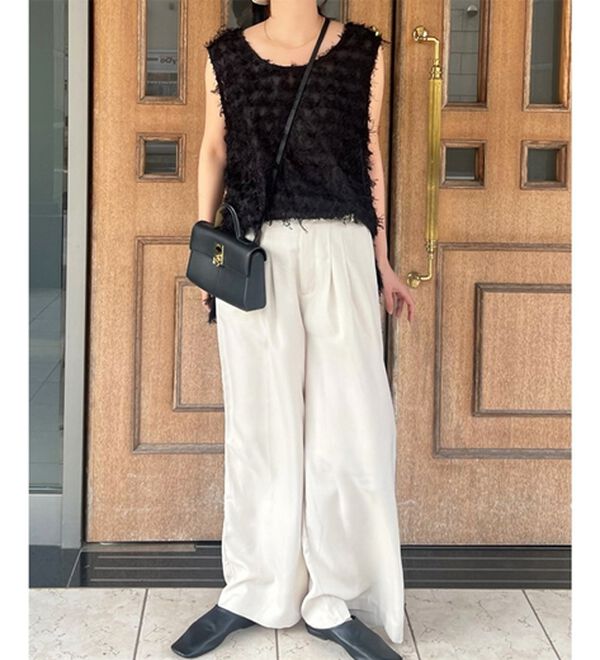 GeeRA（ジーラ）の「３タックワイドパンツ（フルレングスパンツ）」｜詳細画像