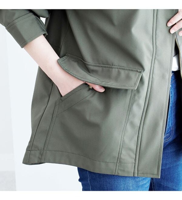 BELLUNA（ベルーナ）の「はっ水ボンディング素材マウンテンパーカー（ハーフコート）」｜詳細画像