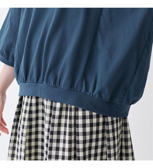 Viola e Viola（ヴィオラ エ ヴィオラ）の「異素材切替７分袖ゆるプルオーバー（カットソー）」｜詳細画像