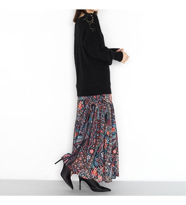 RANAN（ラナン）の「ウール混かぎ針ニットプルオーバー（ニット・セーター）」｜詳細画像