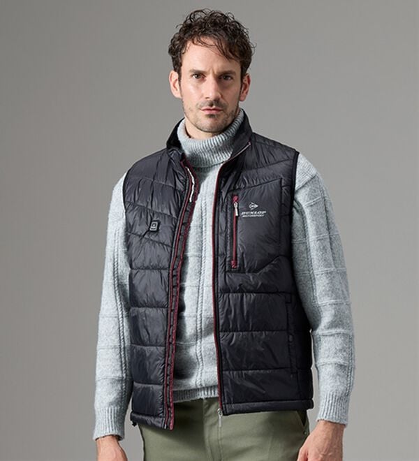 「＜ダンロップ・モータースポーツ＞秒・暖（すぐにあったか）ヒーター付ベスト（メンズベスト）」｜詳細画像