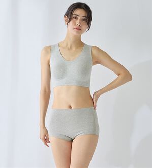 LAVIENNE（ラヴィエンヌ）の「【ピタッとフィット】締め付けにくいスーピタブラ・ショーツ（別売）（ブラジャー）」｜杢グレー