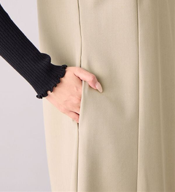 alotta（アロッタ）の「【選べる２丈】すらっと上品見えパール付ジャンパースカート（ジャンパースカート）」｜詳細画像