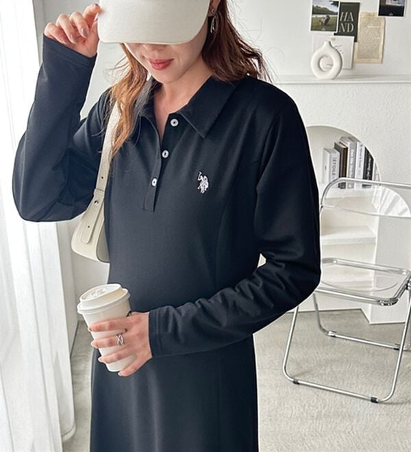 GeeRA（ジーラ）の「【U.S. POLO ASSN.】ポロ衿カットソーワンピース（その他ワンピース）」｜詳細画像
