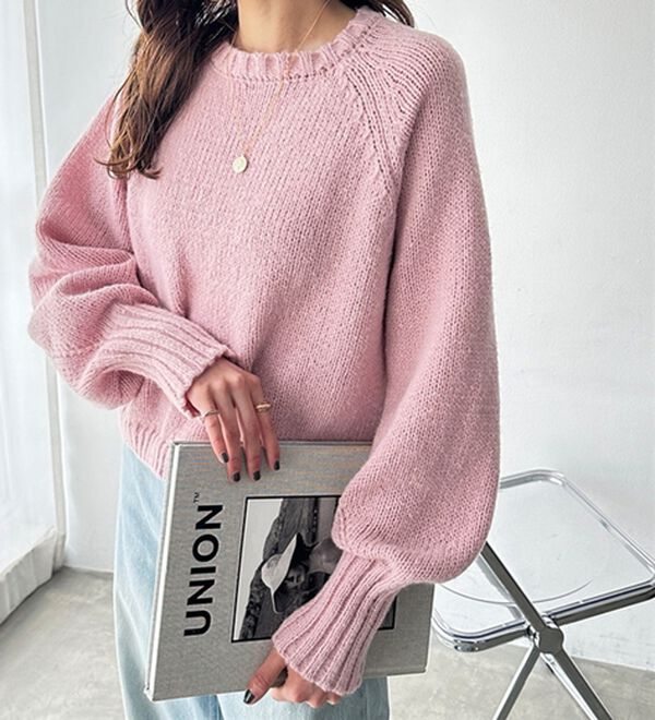 GeeRA（ジーラ）の「ボリュームスリーブショートニット（ニット・セーター）」｜詳細画像