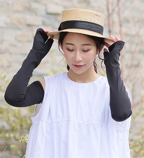 A HAPPY MARILYN（アハッピーマリリン）の「【Ｍ～８Ｌ】【接触冷感・吸水速乾】日差しから守るアームカバー（その他ファッション小物）」｜詳細画像