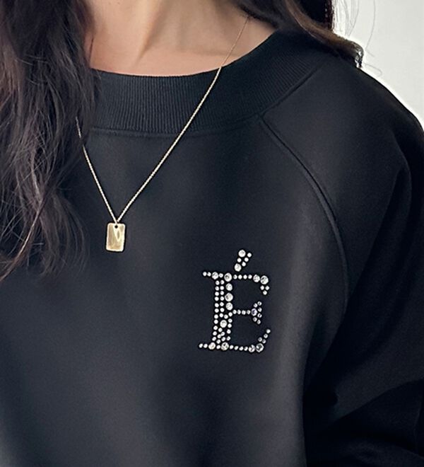 GeeRA（ジーラ）の「ビジューワッペンボートネックスウェット（カットソー）」｜詳細画像