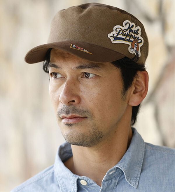 「＜ハッシュパピー＞コーデュロイビッグロゴキャップ（メンズ帽子）」｜詳細画像