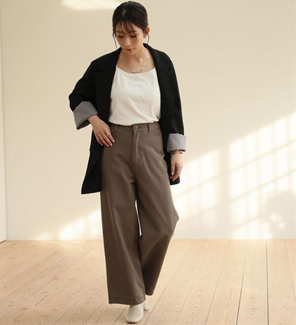 A HAPPY MARILYN（アハッピーマリリン）の「【大きいサイズ】【Ｍ～７Ｌ／選べる丈】美脚＆美尻が叶う！優勝ワイドパンツ（ワイドパンツ・ガウチョ）」｜詳細画像