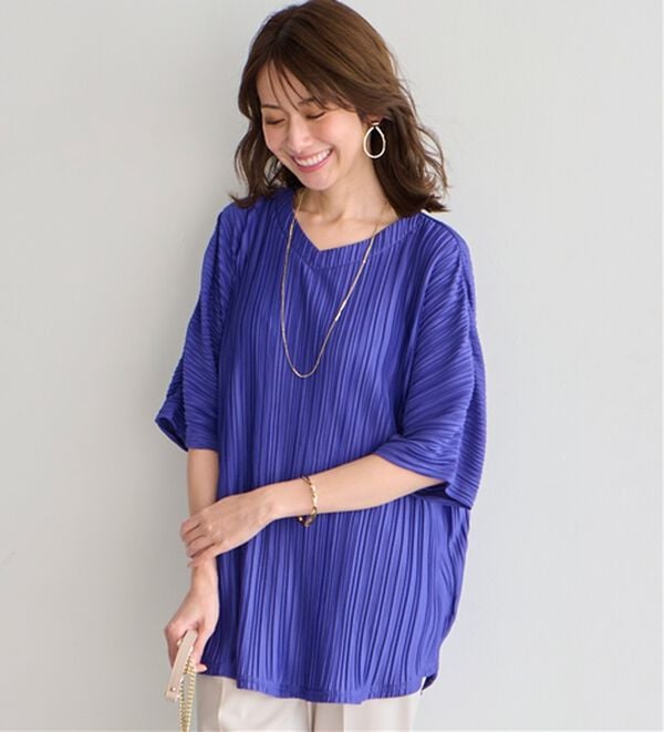 BELLUNA（ベルーナ）の「ゆったり快適プリーツチュニック（チュニック）」｜詳細画像